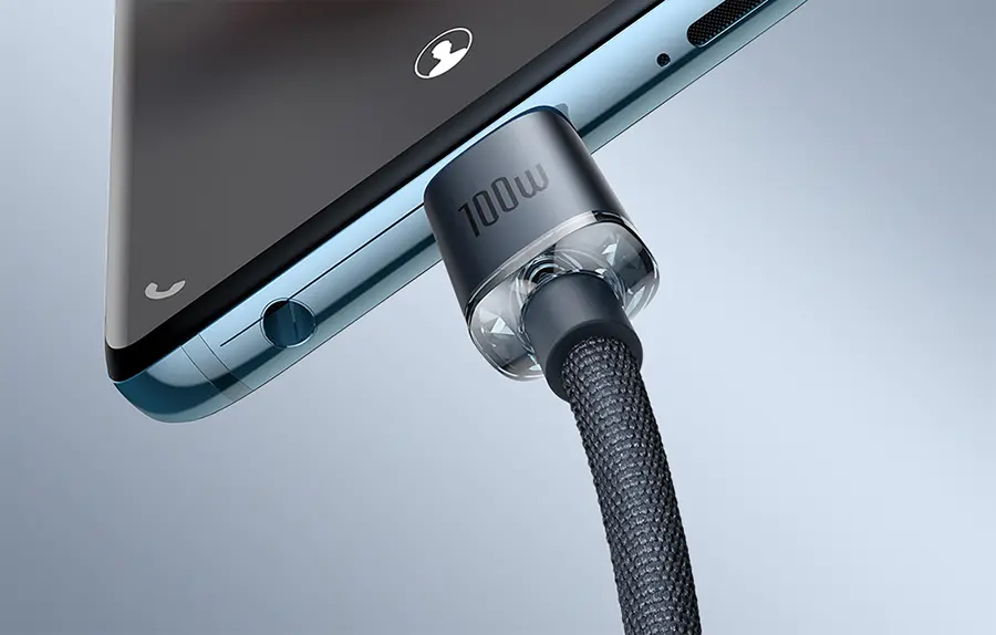 Kabel USB-C Power Delivery Quick Charge 3.0 100 W 2 m Baseus Crystal Shine CAJY000701 czarny